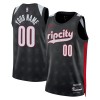Canotte Uomo Portland Trail Blazers Personalizzate Nike 2024-25 City Edition Nero Swingman